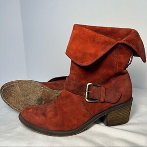 Donald J Pliner Danee Convertible Suede Boots Oxblood Red Womens 5
